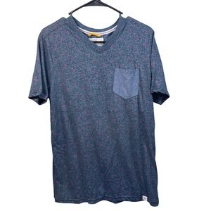 Free Planet V Neck T-Shirt‎ Mens Anchor Print Pocket Tee Casual Short Sleeve